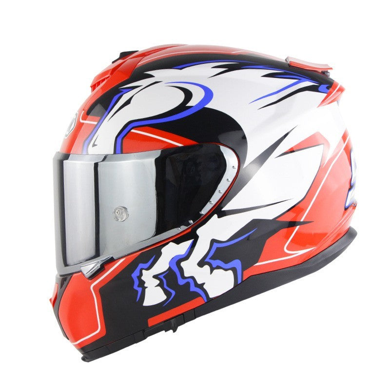 Casque intégral de moto, casque de moto à Double lentille, couverture complète