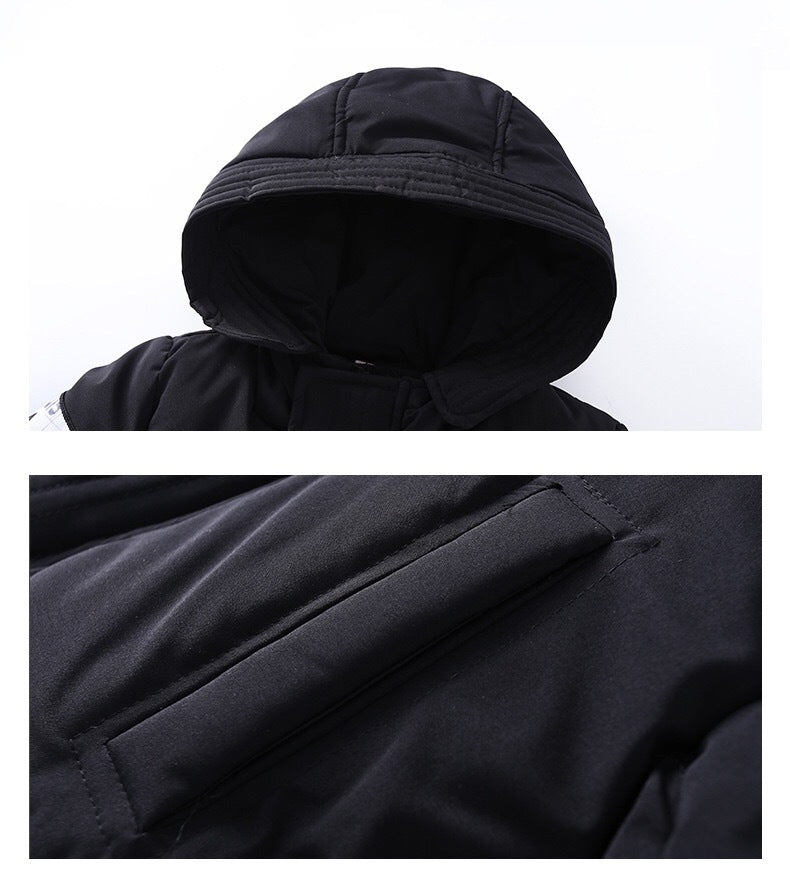 Vêtements rembourrés de coton pour garçons Nouveaux vêtements d'hiver Vêtements rembourrés de coton mi-longs pour enfants moyens et grands Veste ouatée en coton pour enfants Manteau coréen d'épaisseur d'hiver