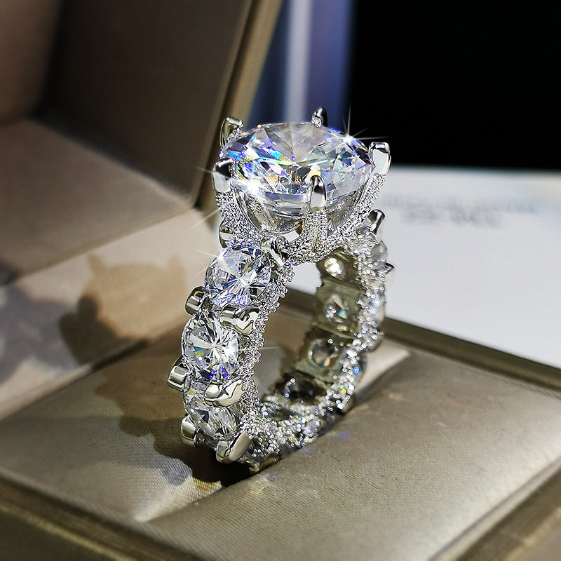 Bague en diamant princesse noble populaire européenne et américaine