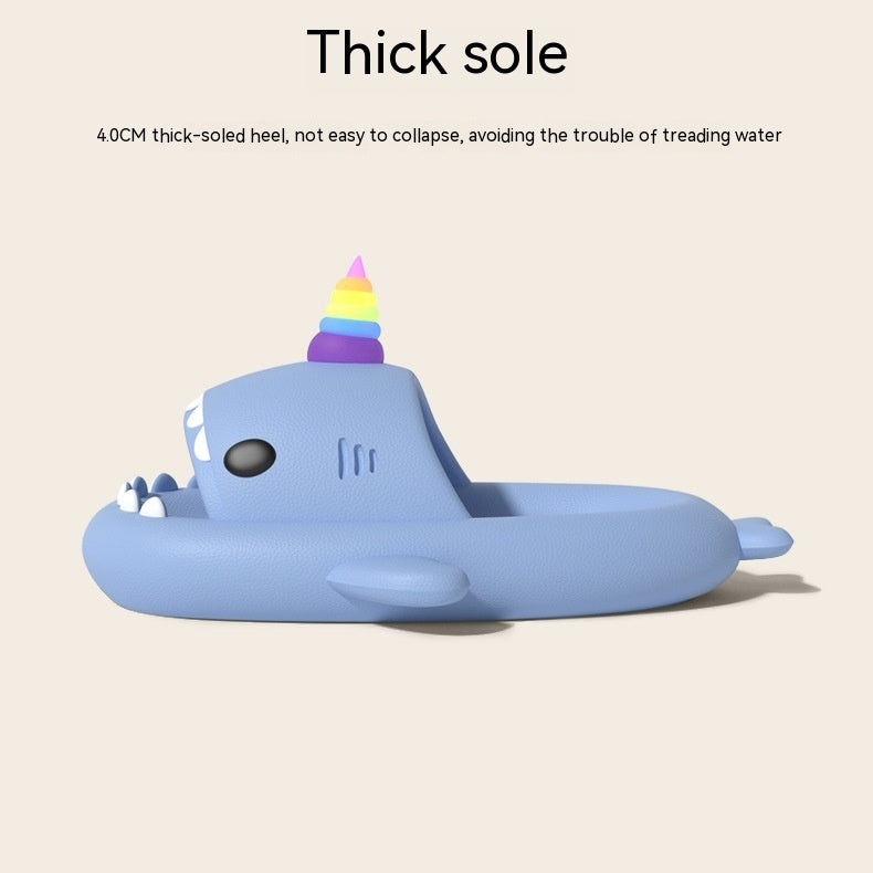 Sandalias luminosas de tiburón para hombre, pareja de zapatillas para el hogar, zapatos de playa para mujer