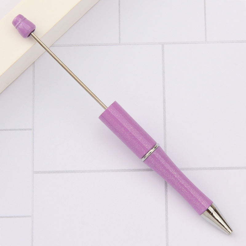 Stylo à bille créatif en plastique avec perles