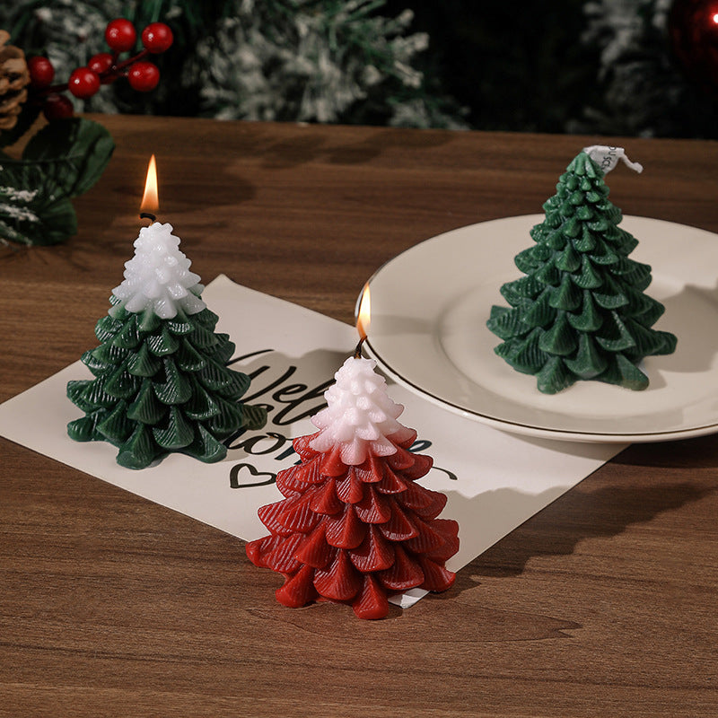 Moules en Silicone pour arbre de noël, pour bricolage, décoration d'ambiance créative, bougies parfumées faites à la main