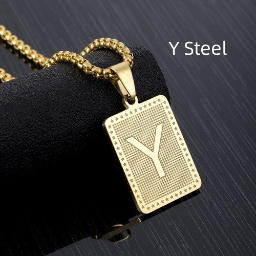 Women's Letter Fashion Stainless Steel Pendant Necklace