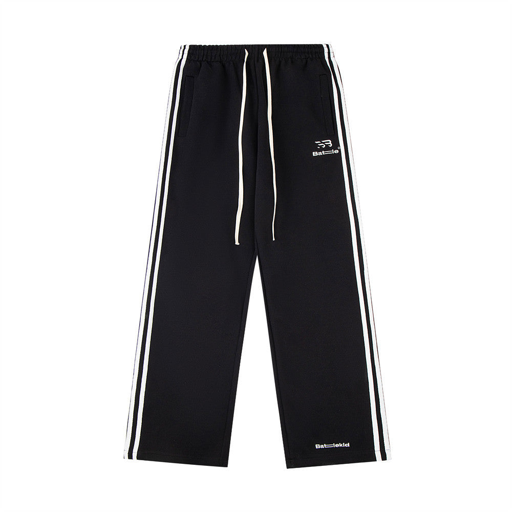 Striped Casual Pants Baggy Straight Trousers