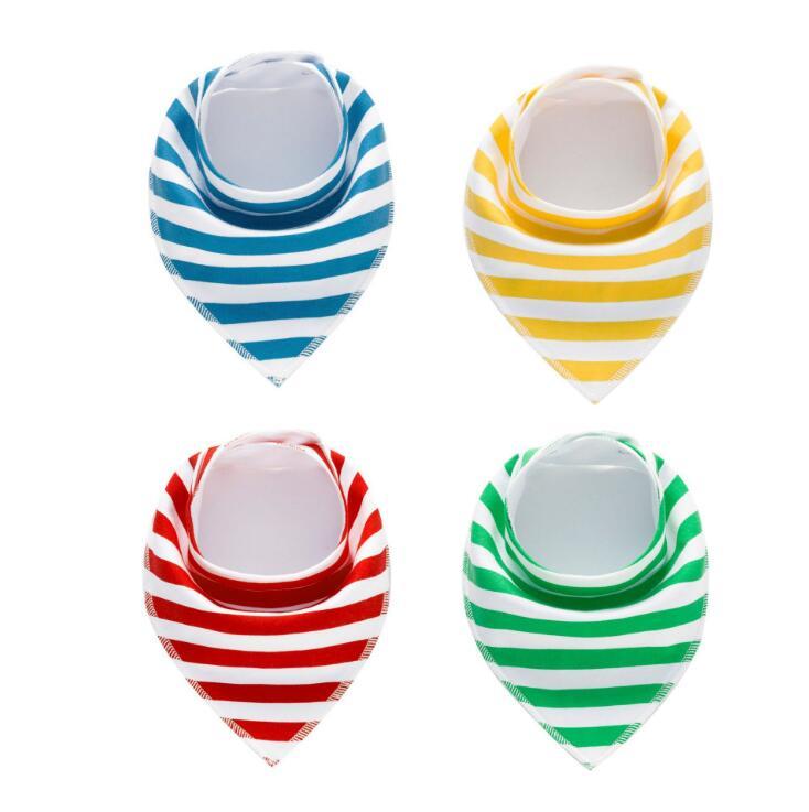Lote de 4 Uds de Baberos con estampado de tela para eructar, Baberos triangulares con ondas de flecha y pañuelos de algodón para bebé, accesorios