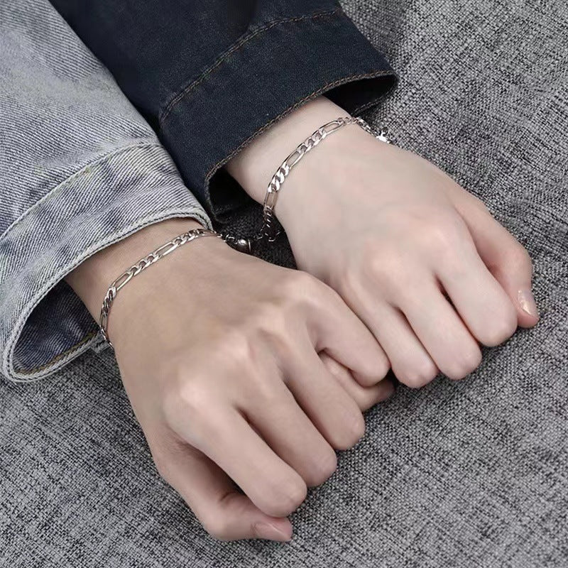 Paire de bracelets de couple magnétiques d'amour de haute qualité de niche