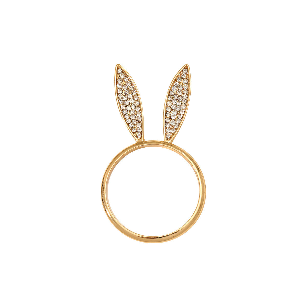 Anillo con cabeza de conejo de aleación de moda