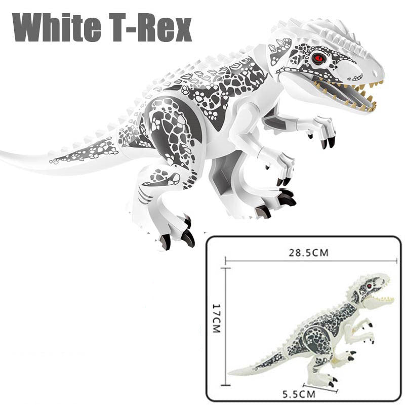 Bloques de construcción de dinosaurios coloridos jurásicos, rompecabezas para niños, montaje e inserción de juguetes para niños