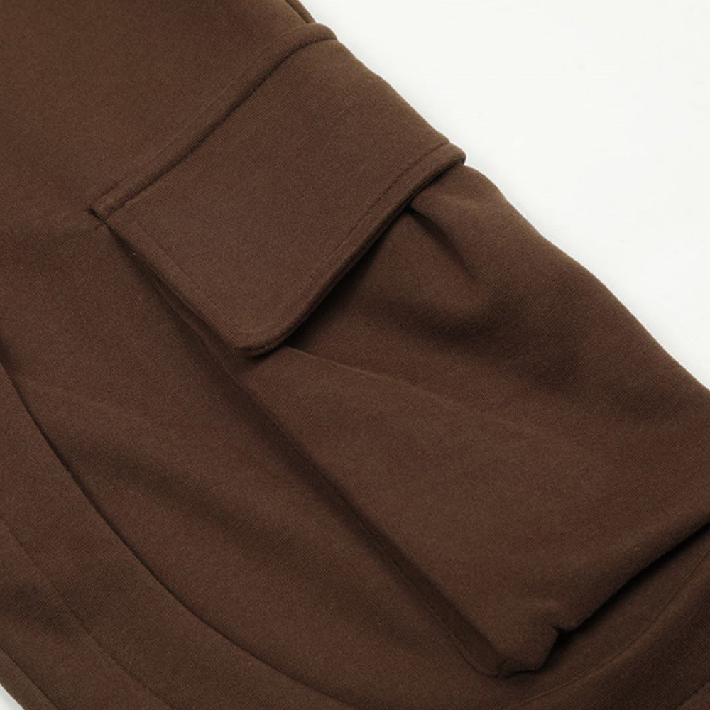 Loose Multi-pocket Workwear Straight Sweatpants Men