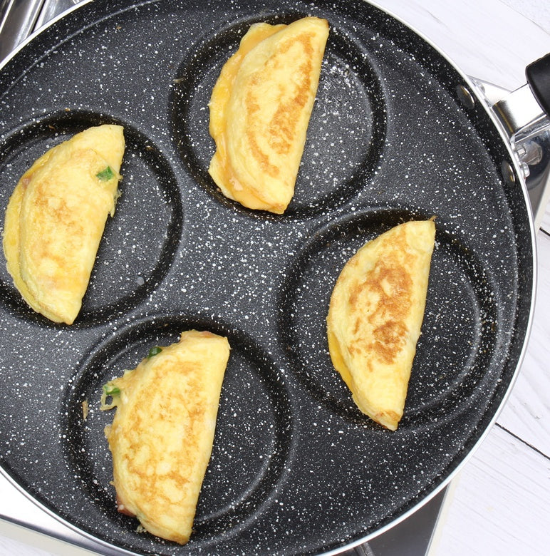 Poêle à œufs antiadhésive, 4 tasses, ustensiles de cuisine, poêle à crêpes, poêle à œufs adaptée à la cuisinière à gaz, cuisinière à Induction