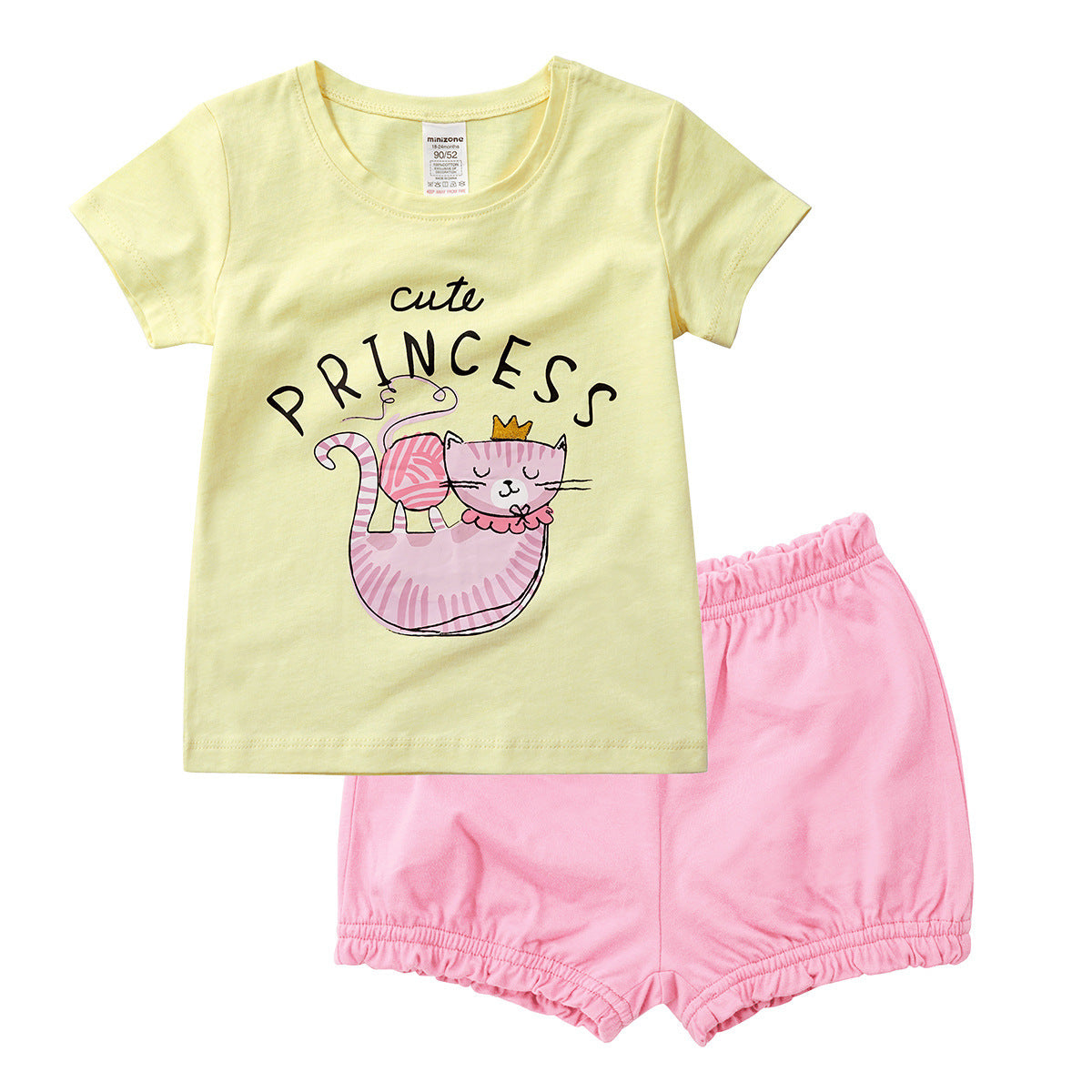 Vêtements d'été deux pièces à manches courtes pour bébé, vêtements pour enfants