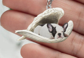 New Unique Dogs And Cats Sleeping Angel Pendant Car Key Ring