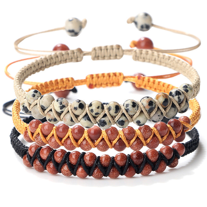 Bohemian Style Fashion Accessories Friendship Rope Bracelet Double Row Beads