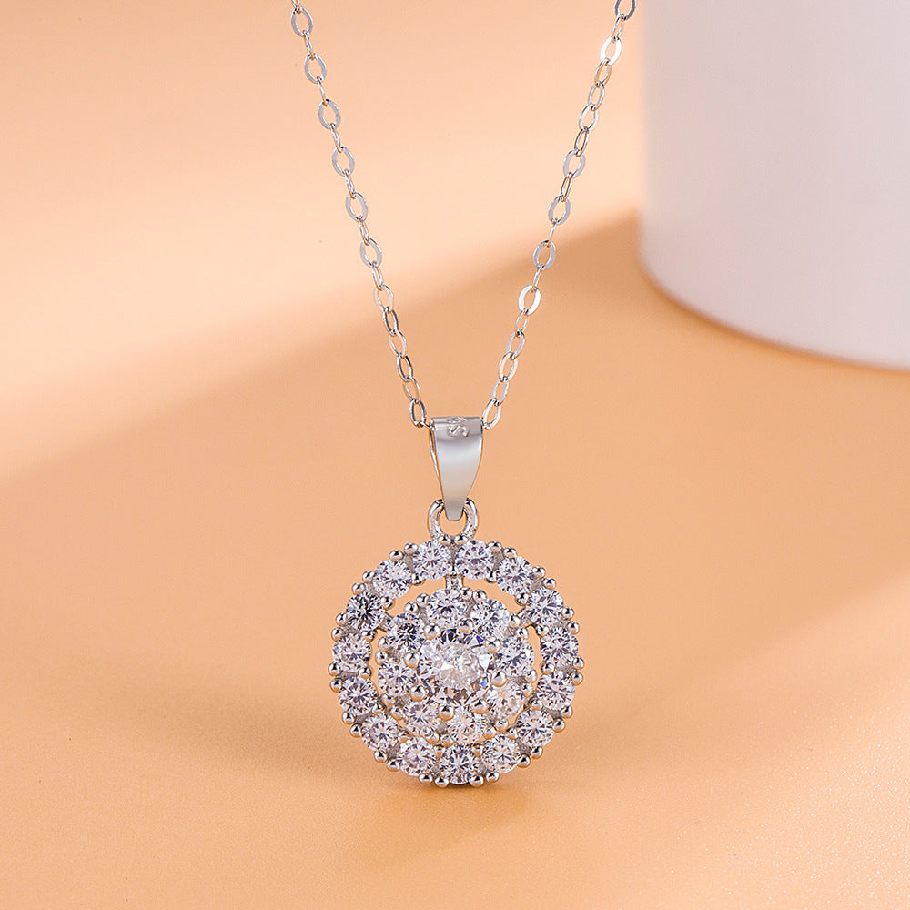 Collier rotatif en argent Sterling, Simple, gracieux, abordable, luxe, Niche, conception originale, chaîne de clavicule