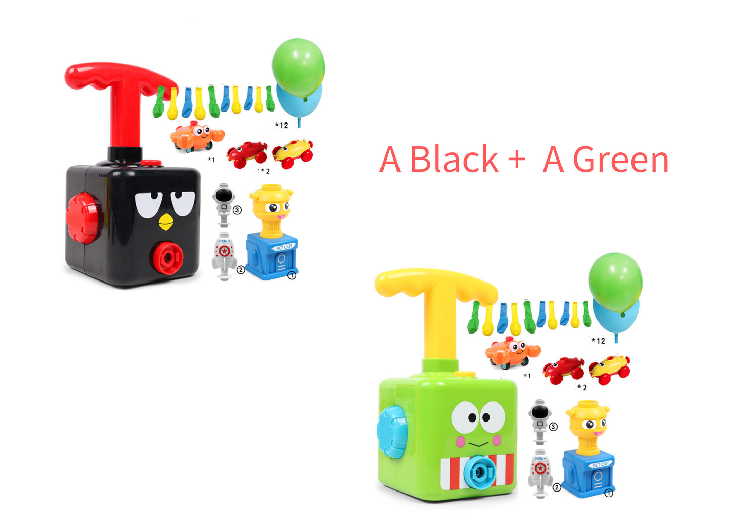 Power Balloon Launch Tower Toy Puzzle  Education Inertia Air Power Balloon Car Science Experimen Toy For Children Gift