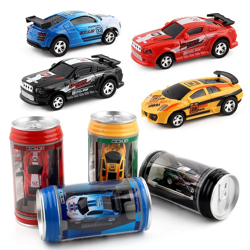 Coke Can Mini RC Car Radio Télécommande Micro Racing Car 4 Fréquences