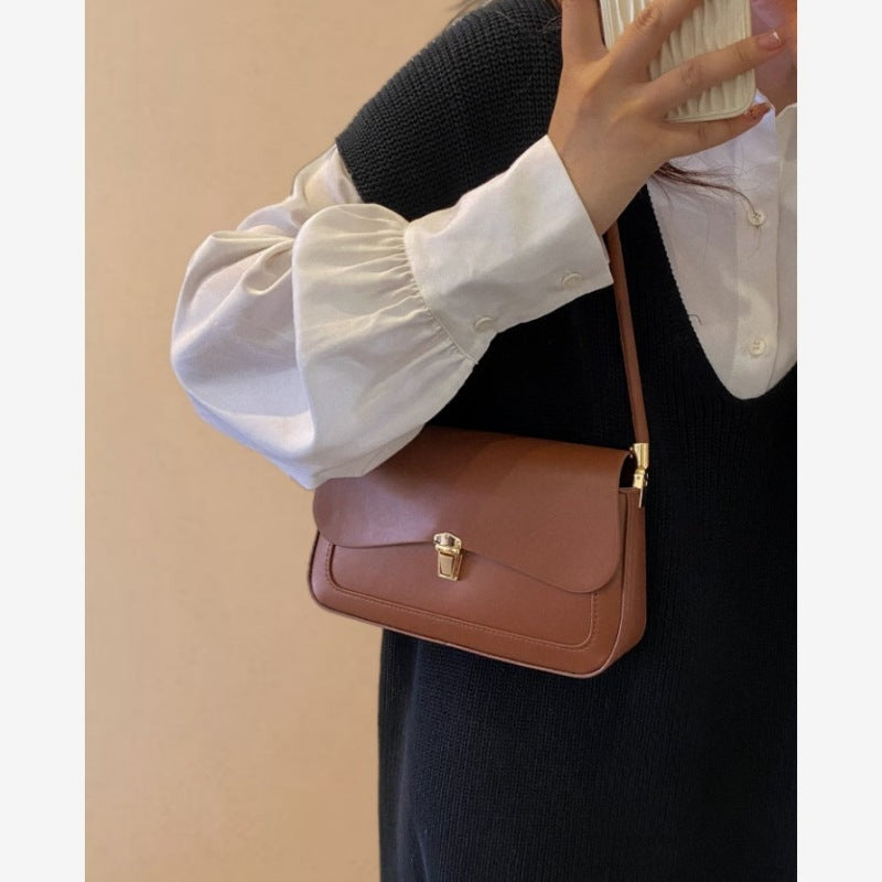 One Shoulder Solid Color Simple Bag Women