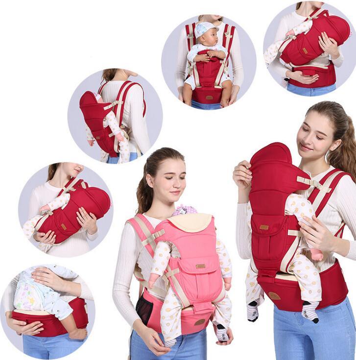 Tabouret de taille multifonctionnel respirant quatre saisons pour bébé, trois en un, écharpe inclinée