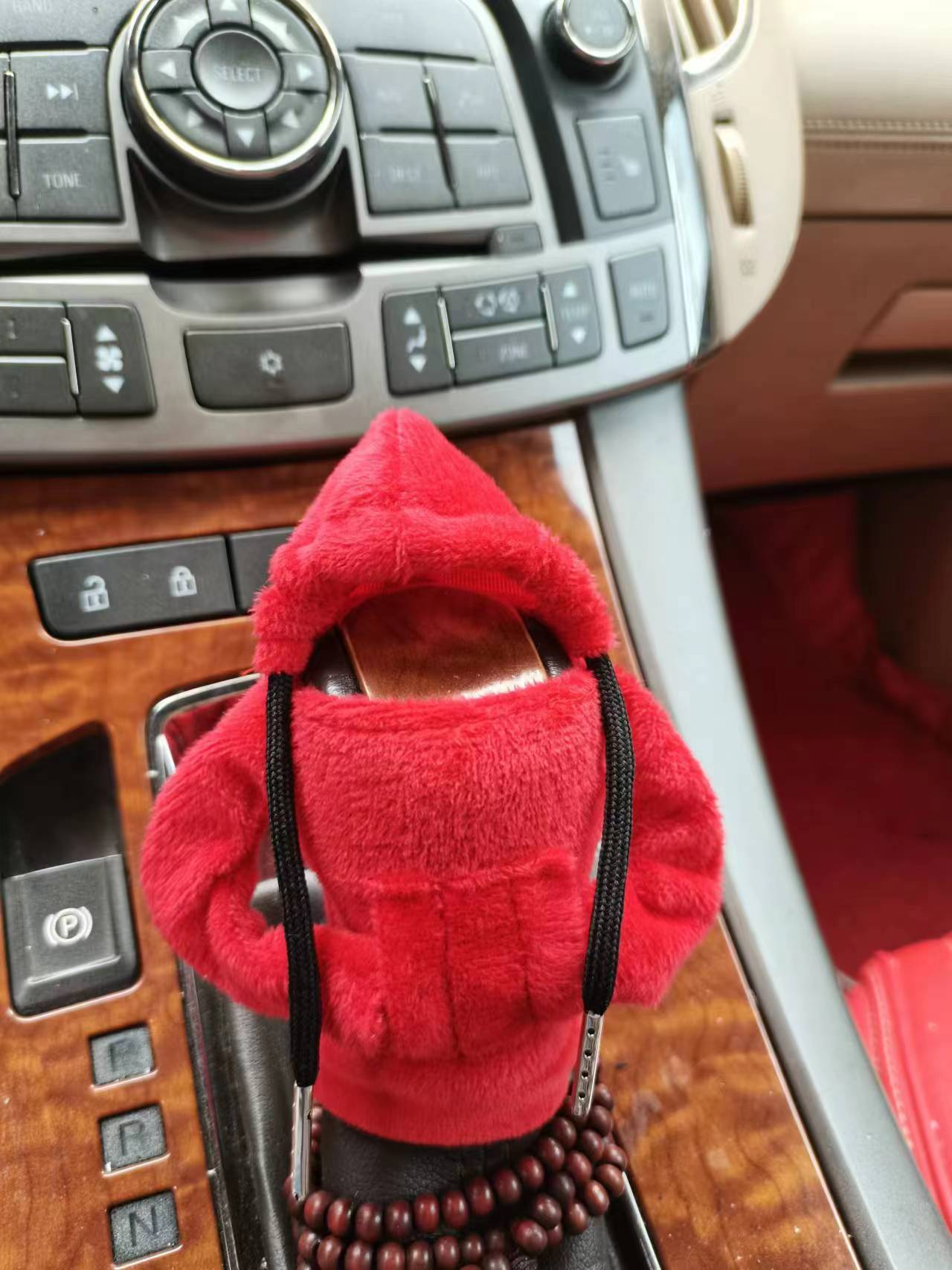 Terciopelo coche palanca de cambios manija de la manga perilla decorativa sudadera con capucha cubierta del freno de mano sudadera con capucha