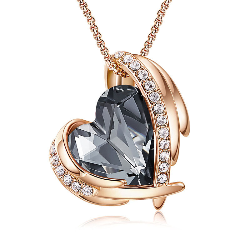 Collier ange pour femme, Niche créative, pendentif en cristal, collier Simple assorti avec tout