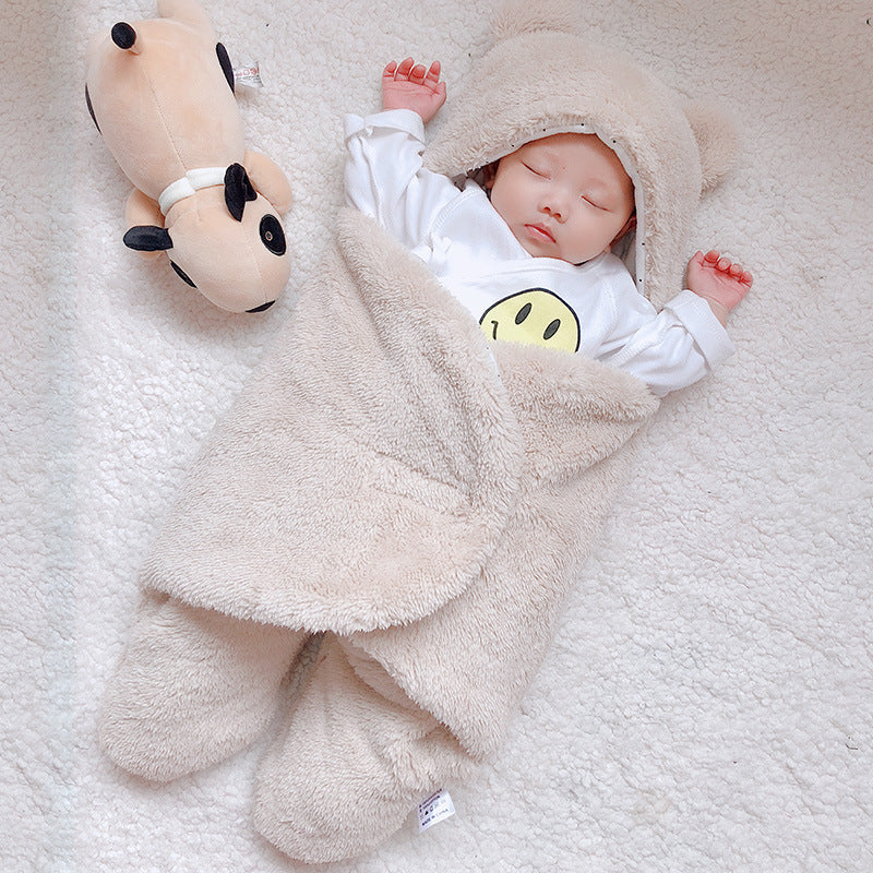 Enveloppe de sac de couchage pour bébé, couverture d'emmaillotage d'hiver pour nouveau-né