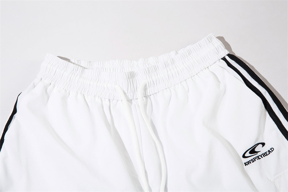 Men's Color Matching Three-bar Casual Pants