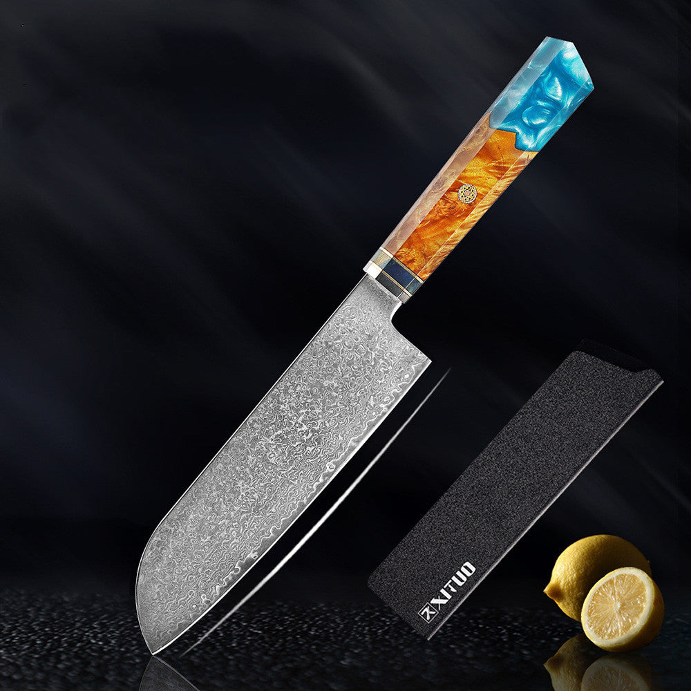 Ensemble de cuisine couteau couteau de cuisine en acier damas couteau de cuisine couteau de Chef couteau Santoku couteau japonais outil de cuisine