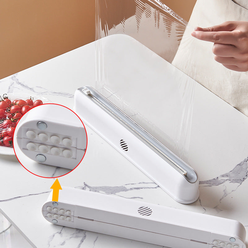 Ventouse à Film alimentaire, boîte murale, coupe de rangement réglable pour la cuisine
