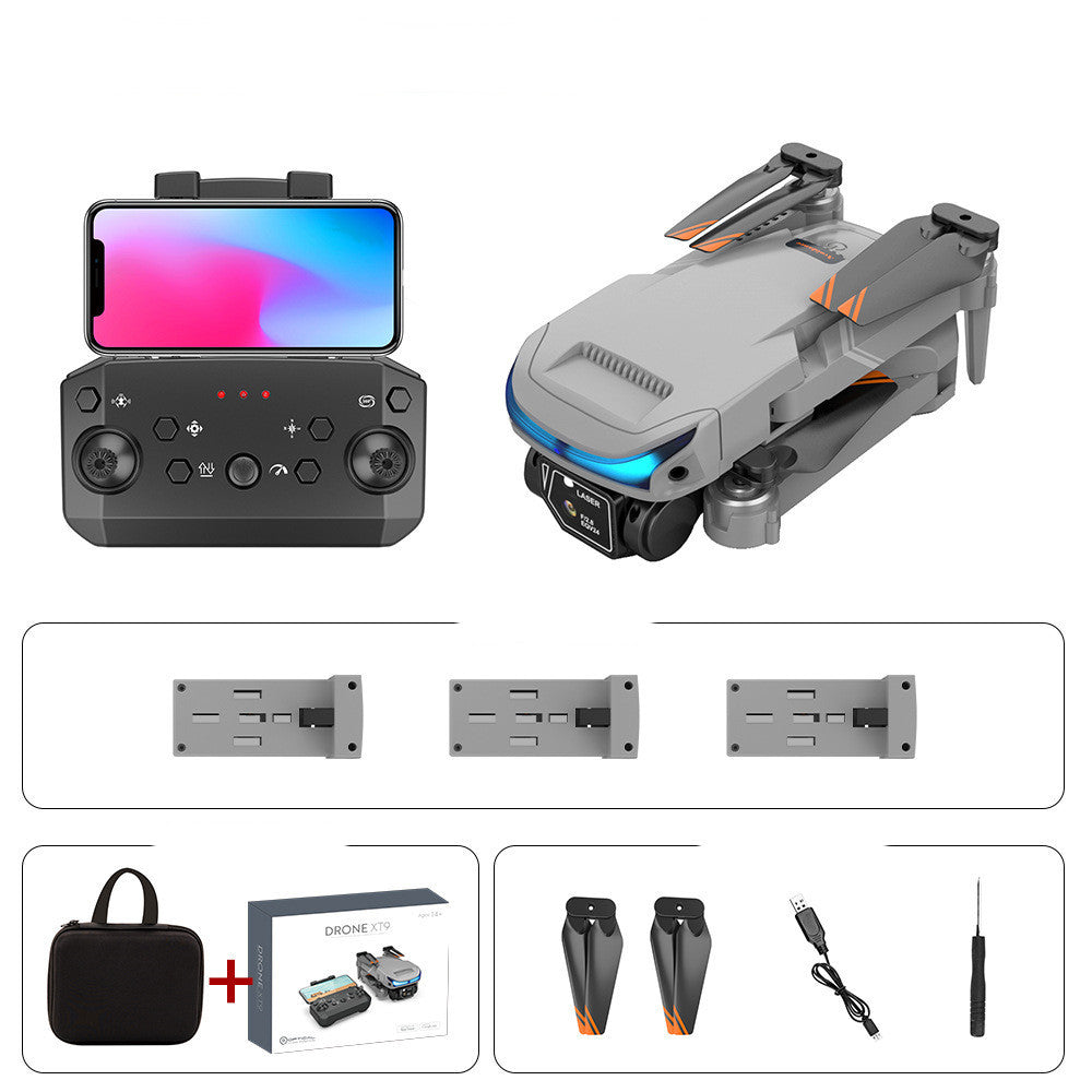 Drone de control remoto con posicionamiento de altura fija y flujo óptico multirrotor de doble lente de alta definición