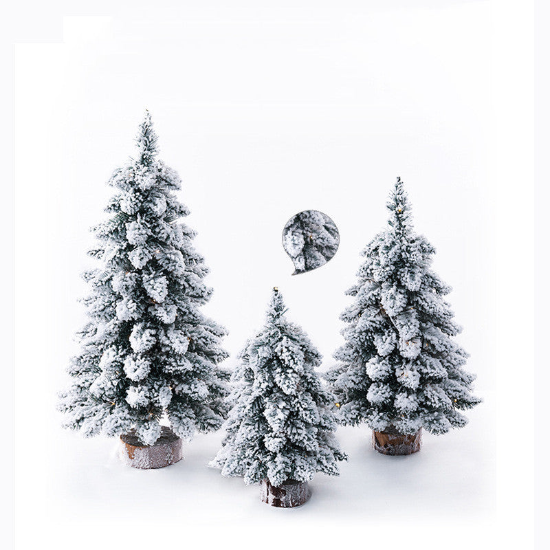 Petit sapin de Noël floqué Mini sapin de Noël
