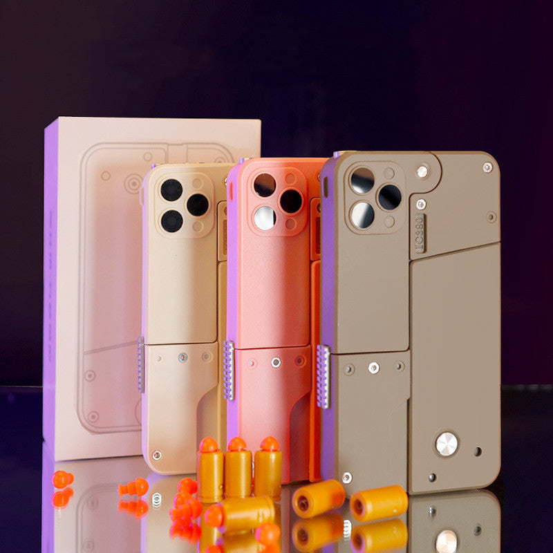 Bala de pistola plegable, juguete para lanzar conchas automáticas, juguete de bala suave creativo, apariencia de teléfono móvil, pistola interactiva al aire libre, regalo para niños