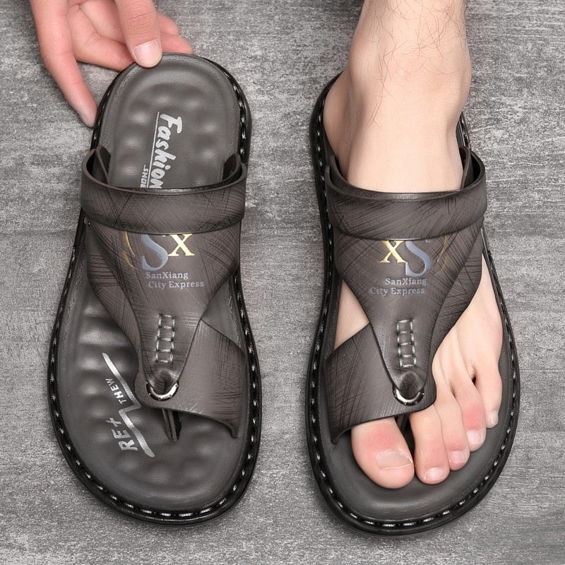 Sandalias con tapa de fondo suave de látex a la moda para hombre