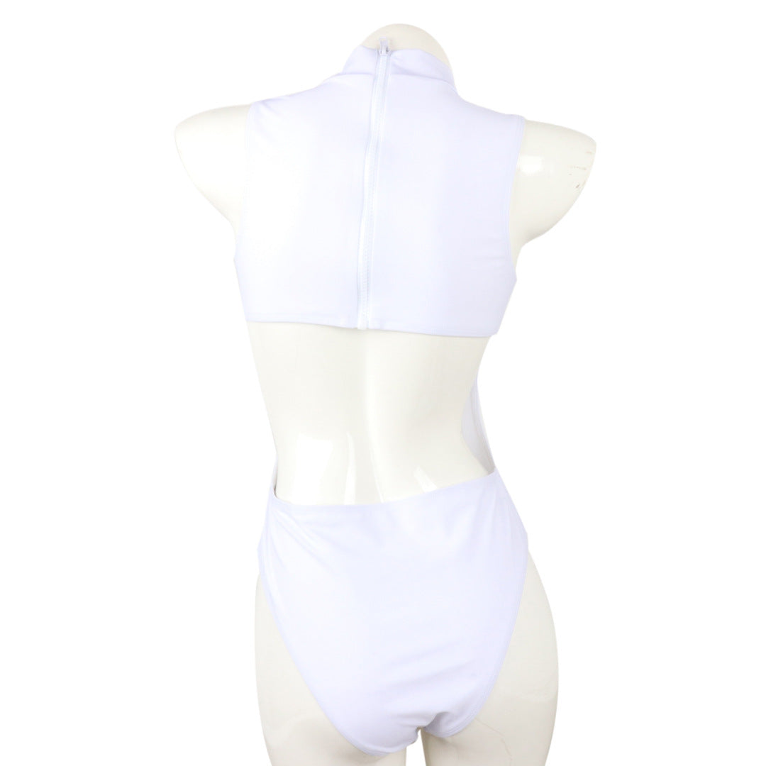 Maillot de bain une pièce à fermeture éclair pour femme