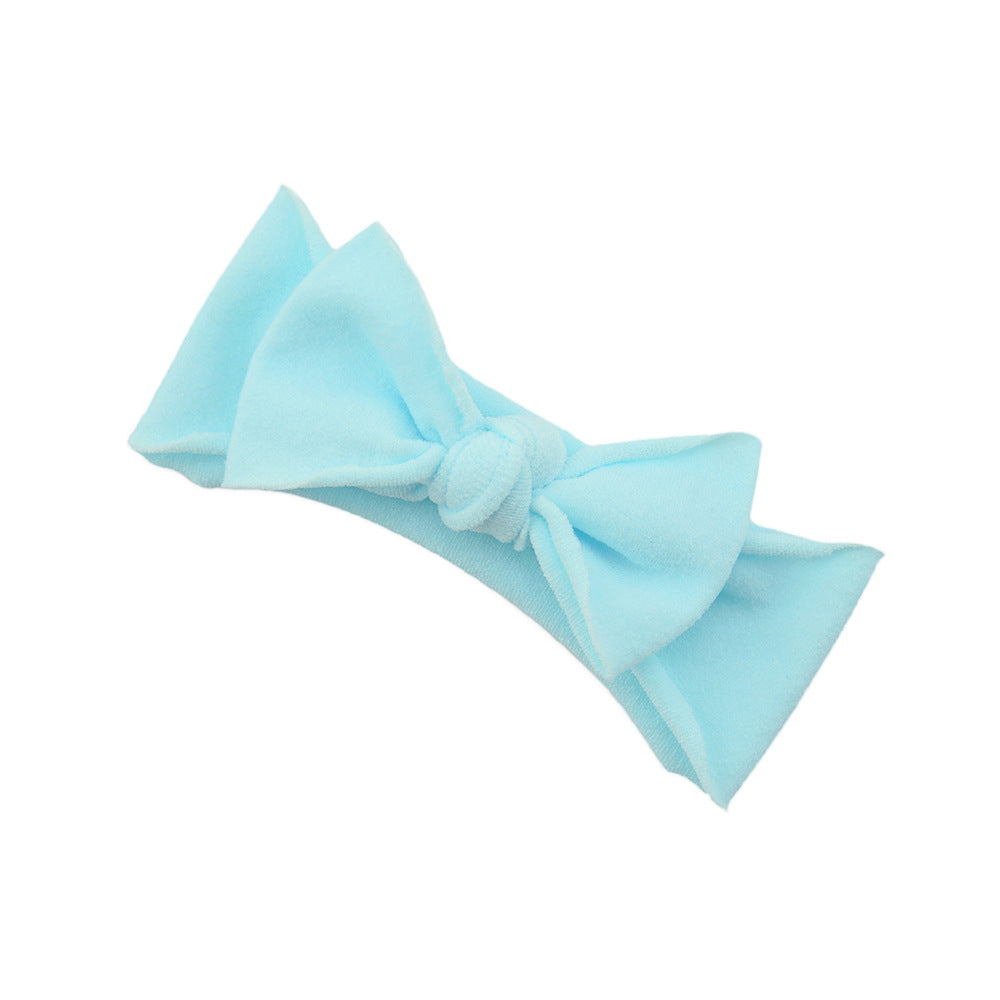 Accessoires pour cheveux de bébé, bandeau noué de couleur unie