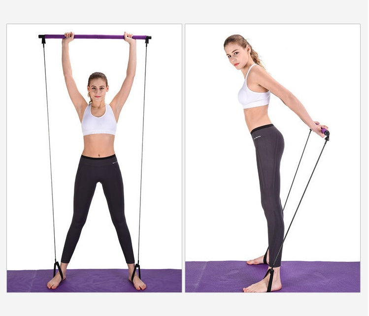 Bandes de résistance de Yoga Crossfit, corde de traction, Portable, entraînement de gymnastique, Pilates, barre d'entraînement, bandes élastiques