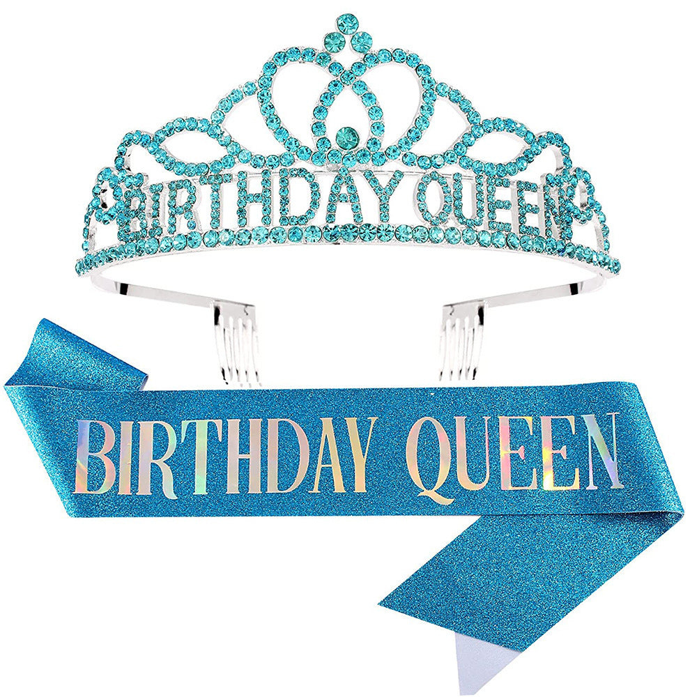 Party Decorative Crown Shoulder Ceremonial Belt Girl Birthday Crown Strap