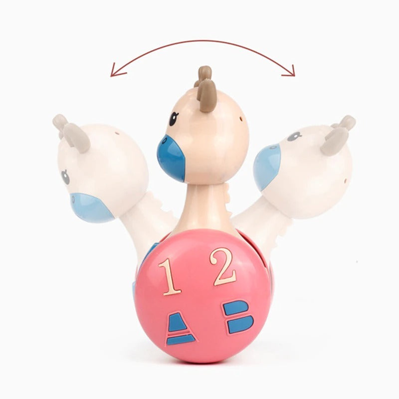 Sonajero de vaso para bebé con ciervo deslizante 3 en 1, juguete de vaso deslizante, sonajero para bebé, juguete de baño Montessori para W, anillo incorporado, oso, Roly-Poly, aprendizaje temprano, vaso de Navidad