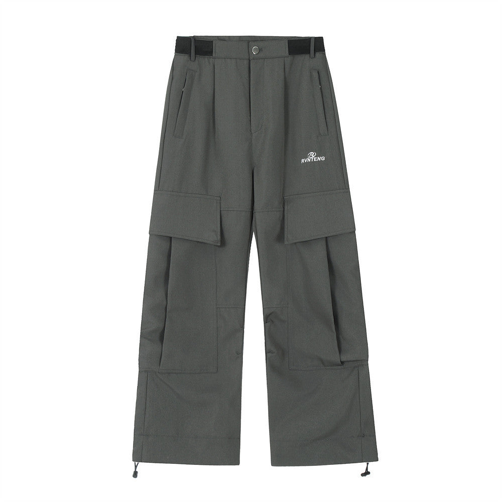 American High Street Design Sense Niche Function Wide Leg Casual Trousers