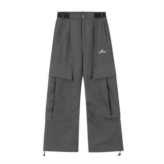 American High Street Design Sense Niche Function Wide Leg Casual Trousers