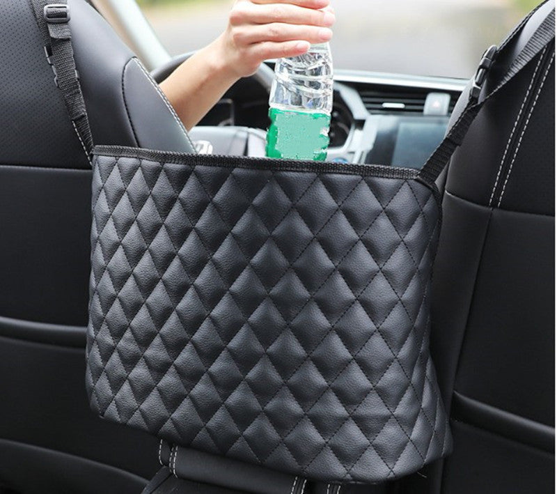 Storage net pocket between car seats