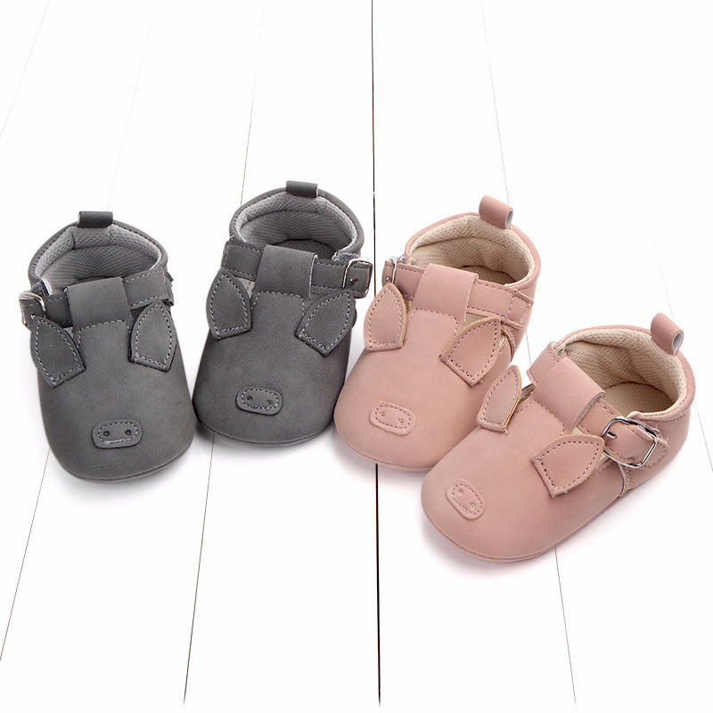 Primavera y otoño zapatos de bebé de animales de dibujos animados de cuero mate antideslizante zapatos de bebé de fondo suave al por mayor 0884 