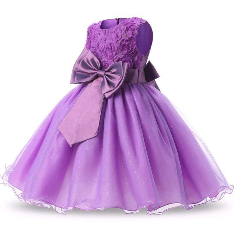 Robe princesse à fleurs pour filles, Tutu d'été, robes de fête d'anniversaire et de mariage