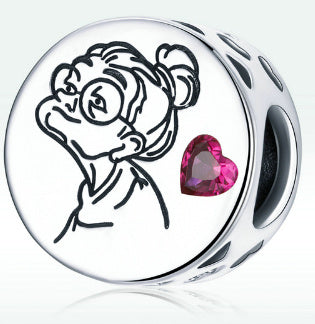 Bracelet en argent Sterling avec lettres et fleurs, accessoires, perles en Zircon simples