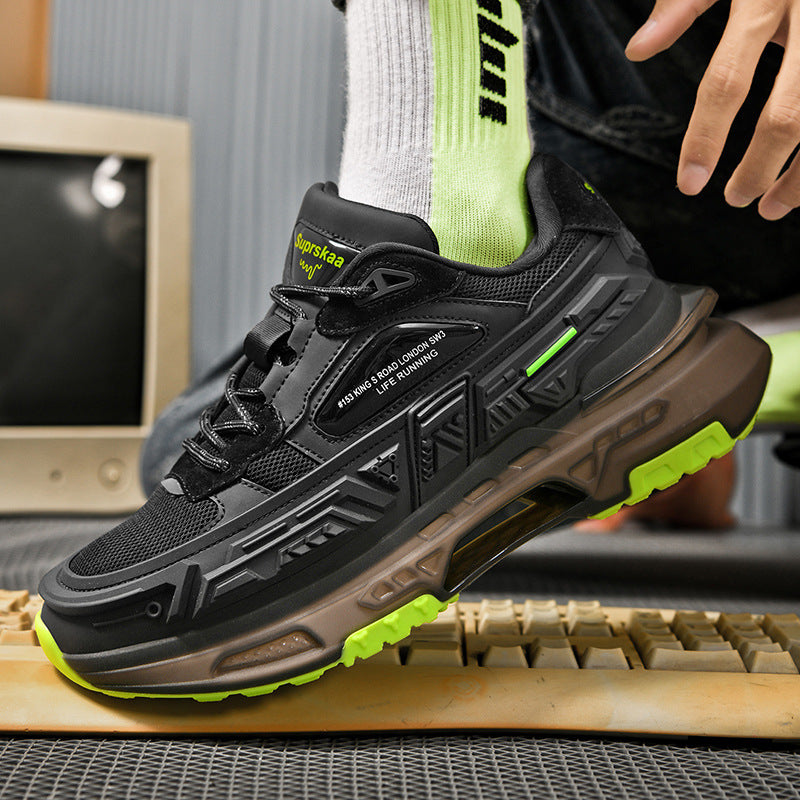 Baskets de course à plateforme Popcorn, chaussures basses décontractées Qiankun Wheel Mecha