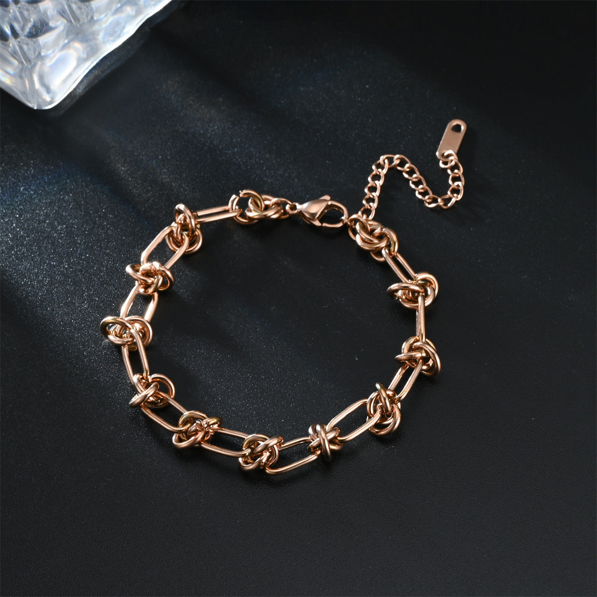 Nouveau bracelet à boucle tressée rectangulaire à la mode