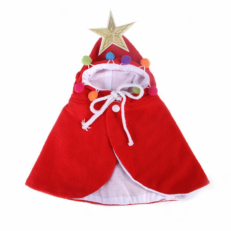 Costume mignon de chat de chien, cape de noël, déguisement d'halloween, chat