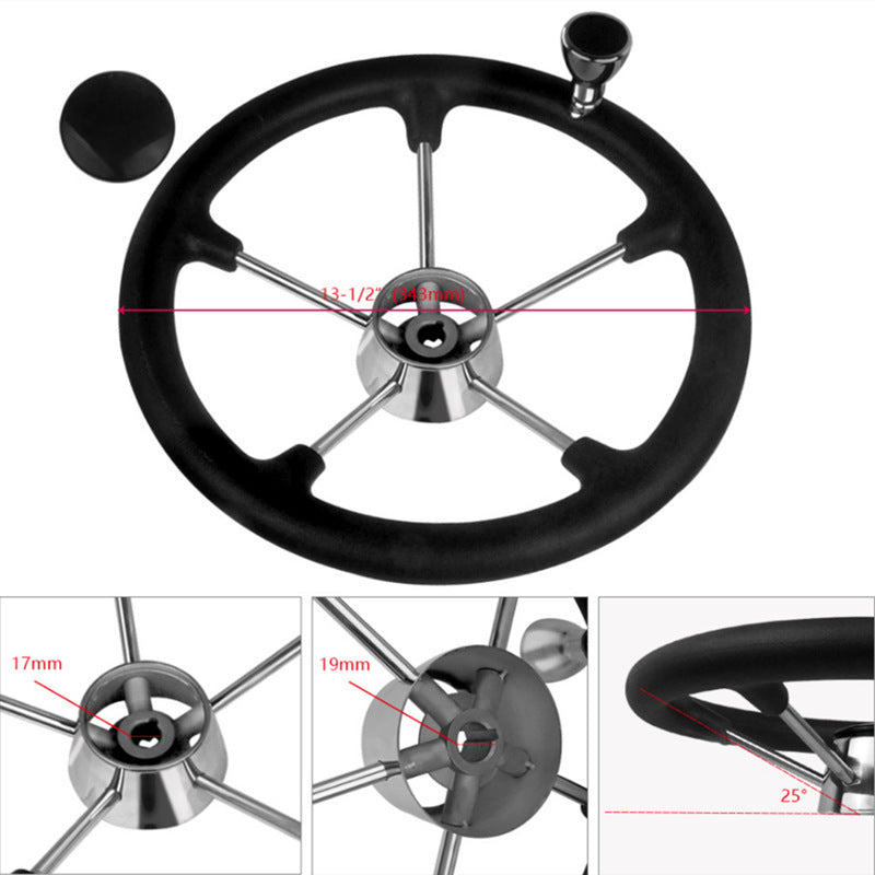 Accessoires marins de yacht de volant d'acier inoxydable