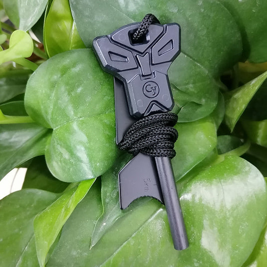 Varilla de fuego multifuncional de pedernal sólido grande para supervivencia al aire libre, arma de fuego con varilla de magnesio