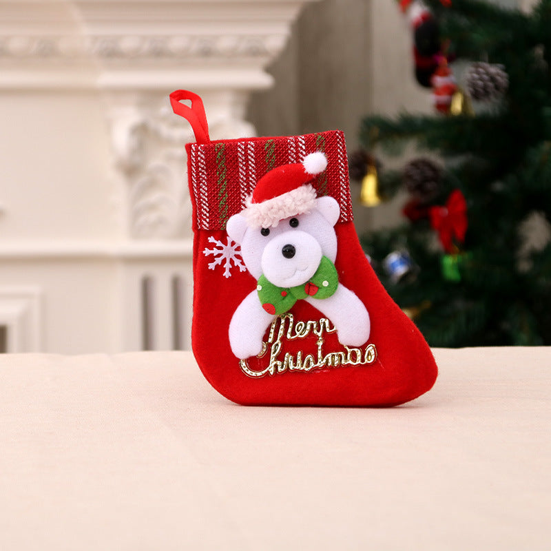 Decoraciones navideñas Calcetines de Papá Noel Colgante para árbol de Navidad Calcetines de Navidad Bolsa de regalo Bolsa de Navidad
