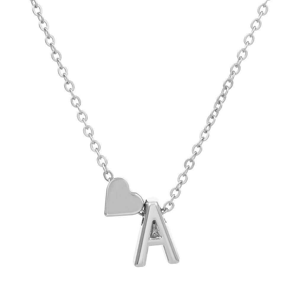 European And American Fashion Love 26 English Letter Simplicity Necklace